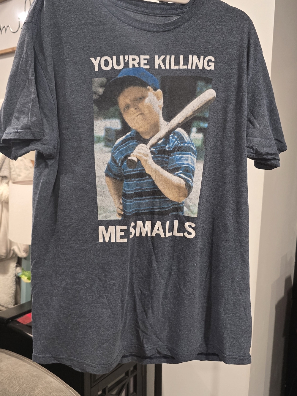 The Sandlot Youre Killing Me Smalls Graphic Tee Blue Heathered Size Large